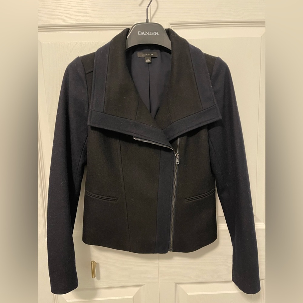 Ann Taylor Wool Moto Jacket